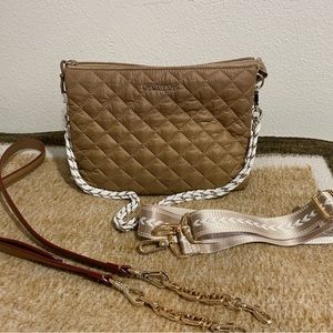 Mz Wallace Large Pippa Caramel and Bright White